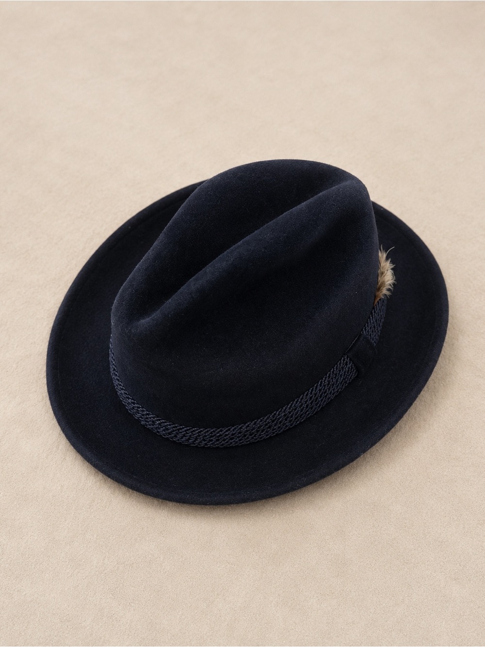 Vintage Dobbs Fifth Avenue Velvet Fedora Hat | Classic Long Oval Dress Hat